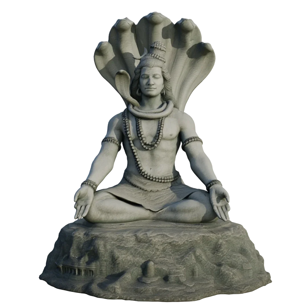 Naagin Meditating Shiva Statue